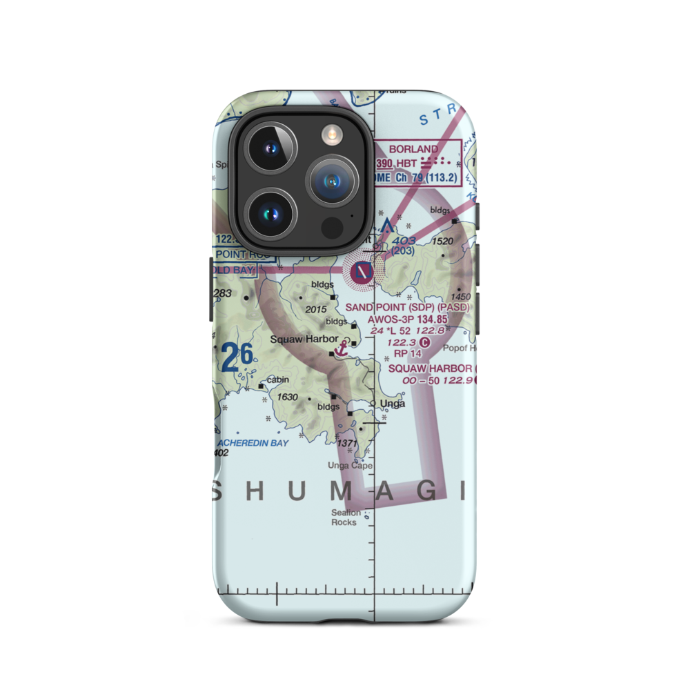 Squaw Harbor Seaplane Base (36H) VFR Sectional  Tough iPhone Case iPhone 16 Pro model shown