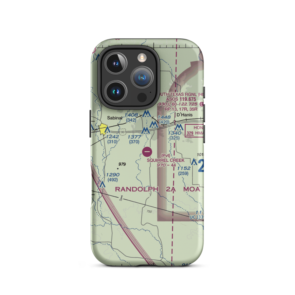 Squirrel Creek Ranch Airport (4TE9) VFR Sectional  Tough iPhone Case iPhone 16 Pro model shown