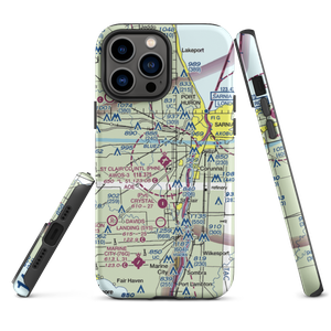 St Clair County International Airport (PHN) VFR Sectional  Tough iPhone Case