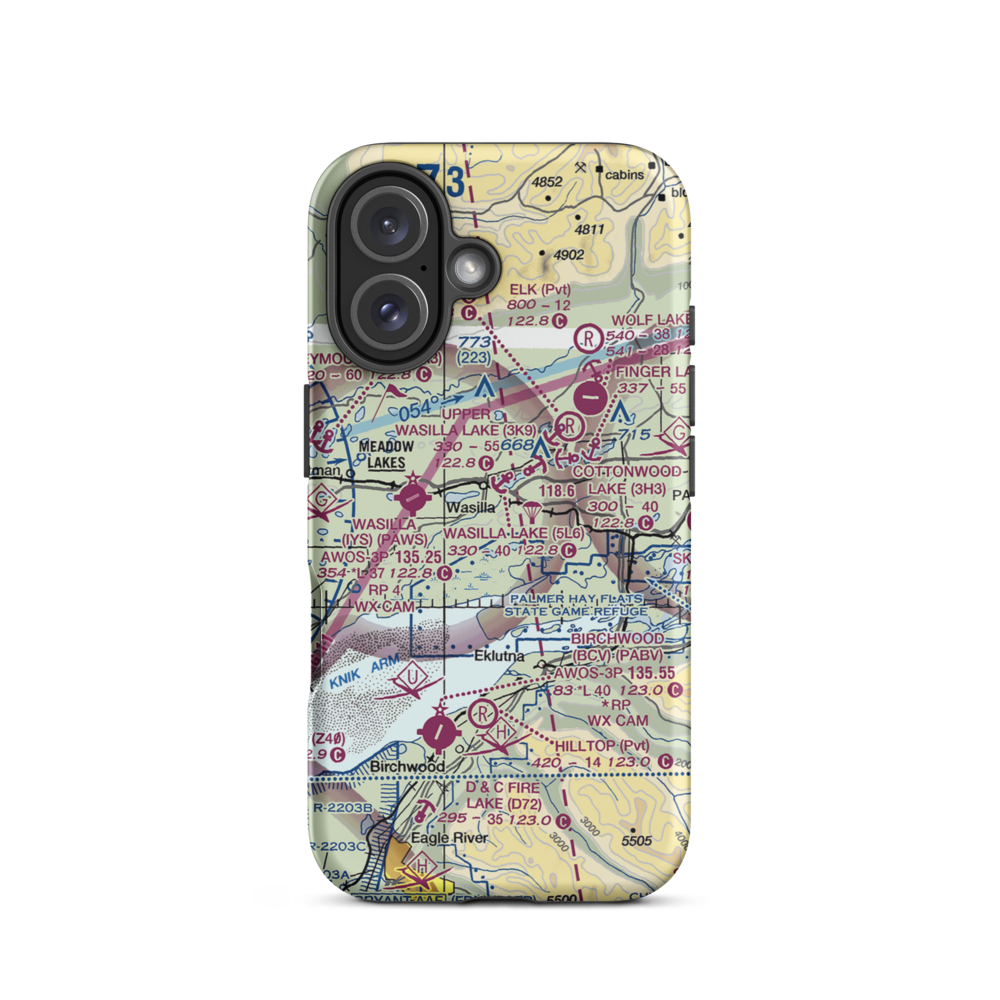 St John Homestead Airport (4AK2) VFR Sectional  Tough iPhone Case iPhone 16 model shown