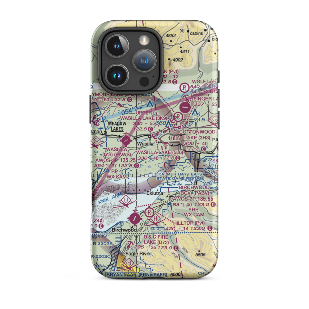 St John Homestead Airport (4AK2) VFR Sectional  Tough iPhone Case iPhone 16 Pro Max model shown