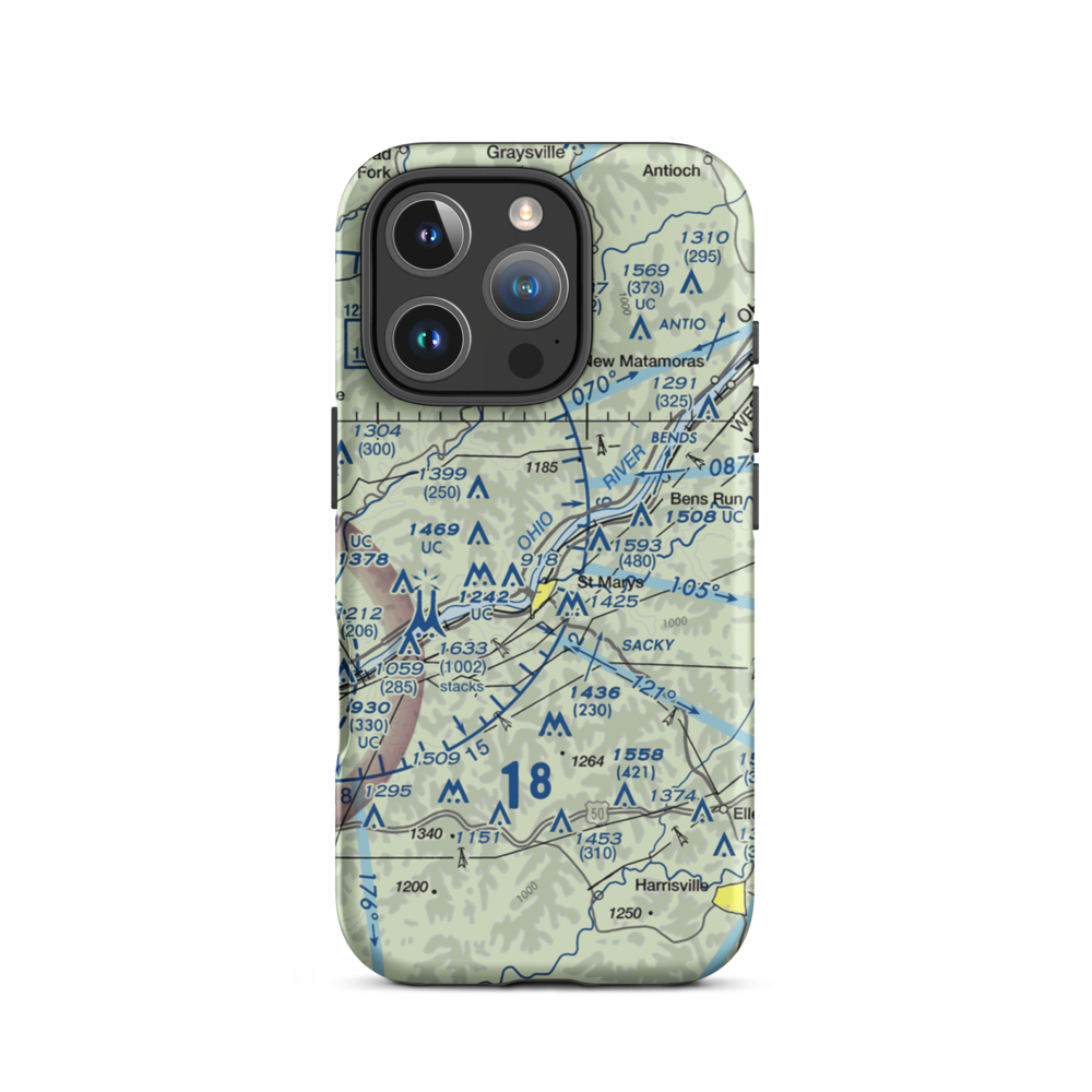 St Mary's Seaplane Base (WV40) VFR Sectional  Tough iPhone Case iPhone 16 Pro model shown