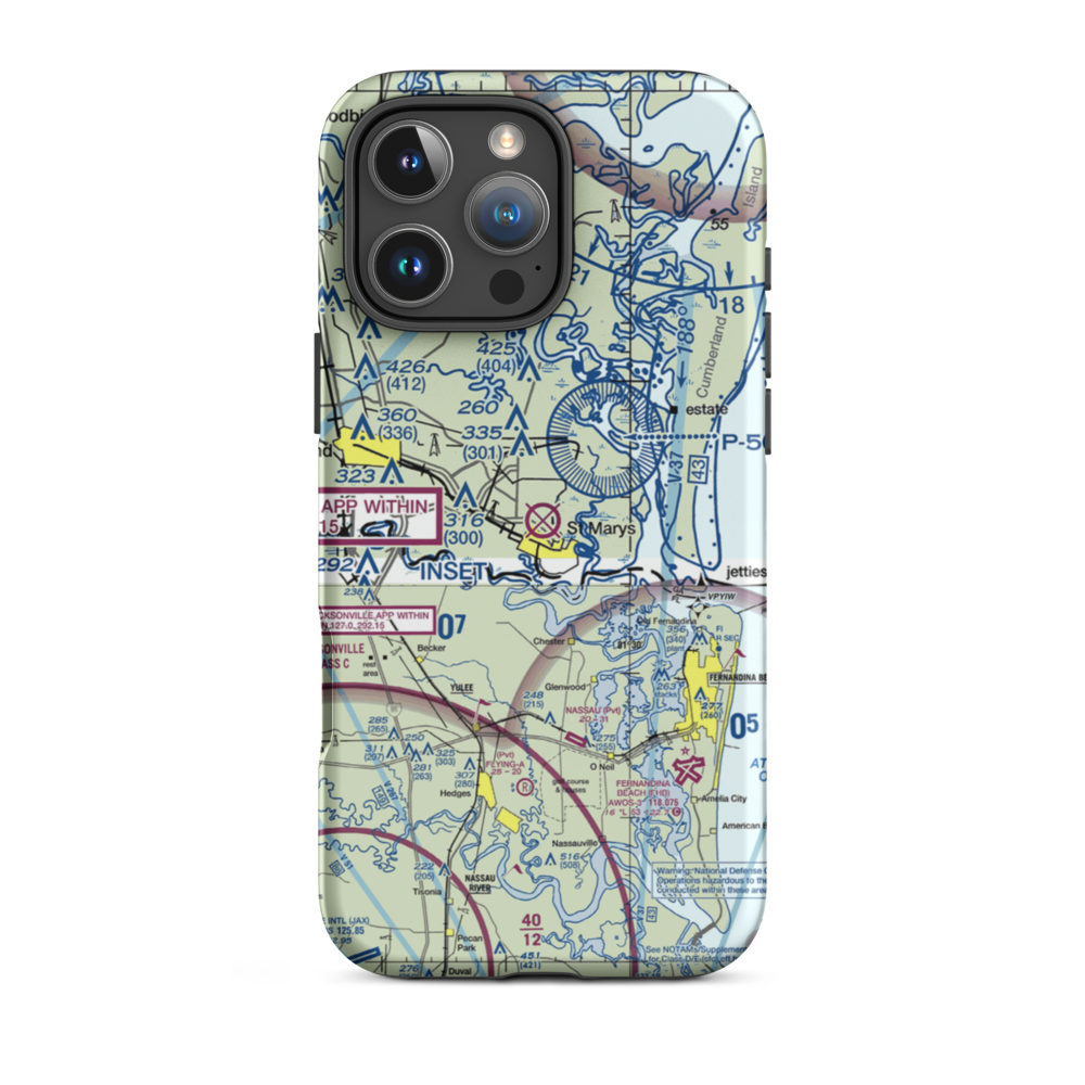 St Marys Airport (4J6) VFR Sectional  Tough iPhone Case iPhone 16 Pro Max model shown