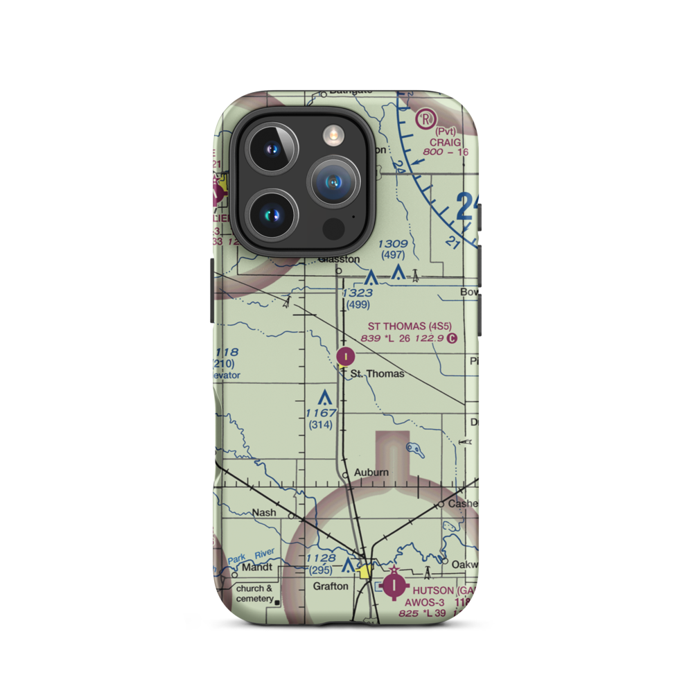 St Thomas Municipal Airport (4S5) VFR Sectional  Tough iPhone Case iPhone 16 Pro model shown