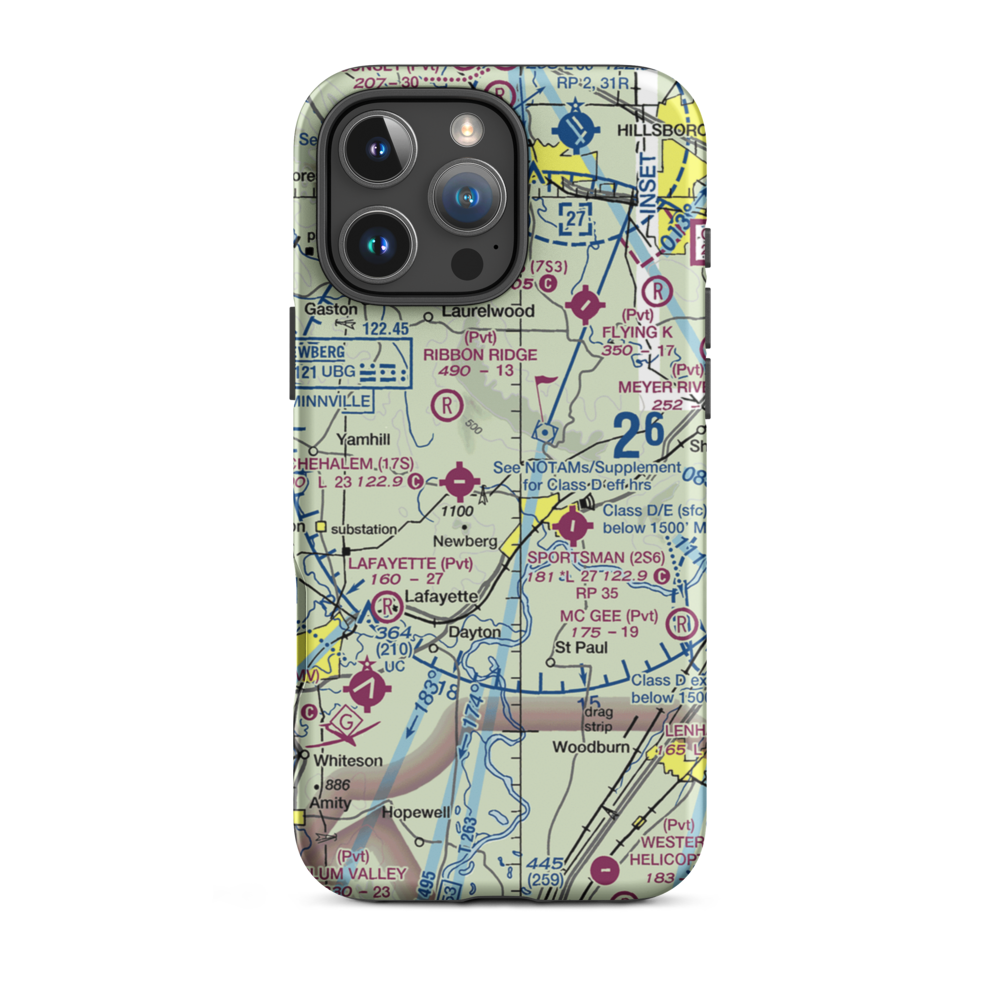 Stan Jost Airport (74OR) VFR Sectional  Tough iPhone Case iPhone 16 Pro Max model shown