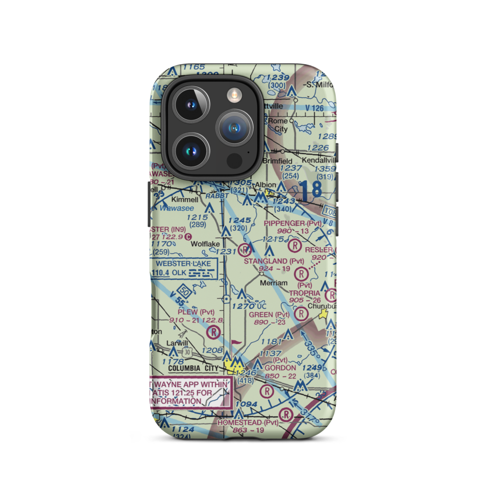 Stangland Airport (5IN9) VFR Sectional  Tough iPhone Case iPhone 16 Pro model shown