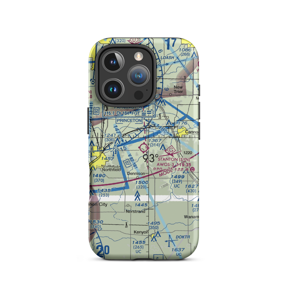 Stanton Airfield (SYN) VFR Sectional  Tough iPhone Case iPhone 16 Pro model shown