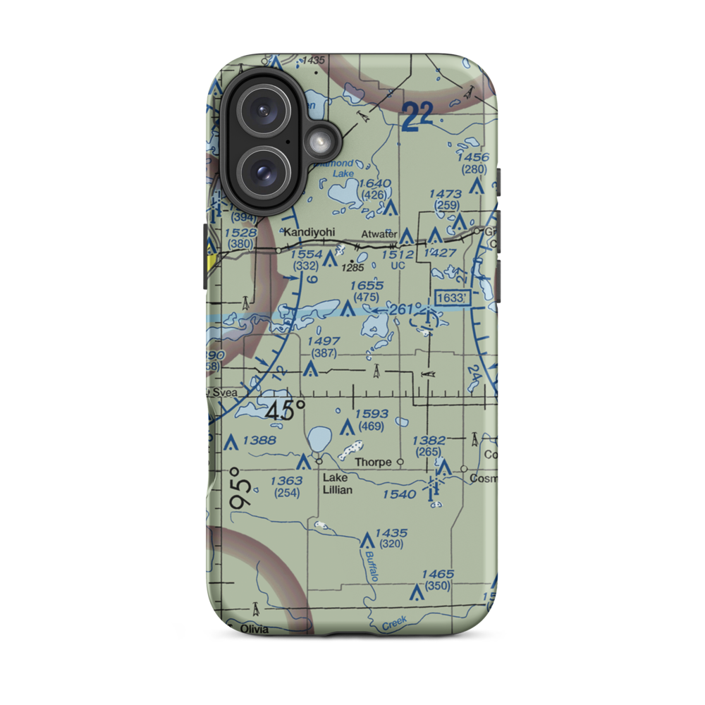 Stanton Hill Aerodrome (68MN) VFR Sectional  Tough iPhone Case iPhone 16 Plus model shown