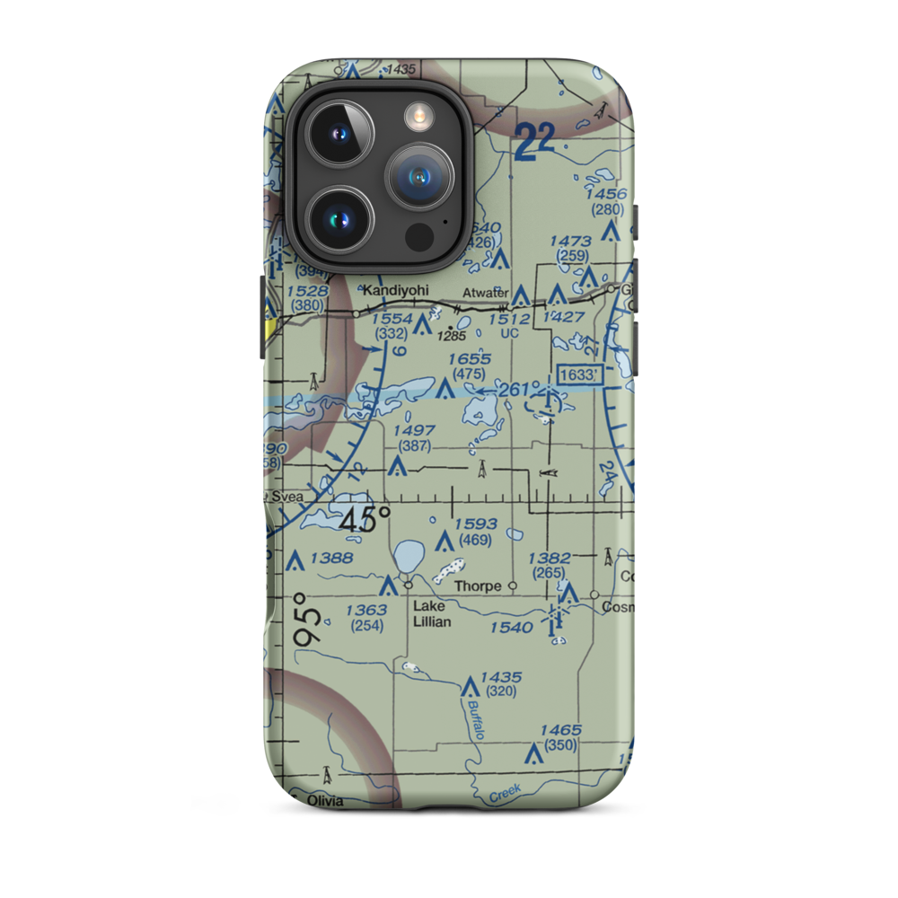 Stanton Hill Aerodrome (68MN) VFR Sectional  Tough iPhone Case iPhone 16 Pro Max model shown