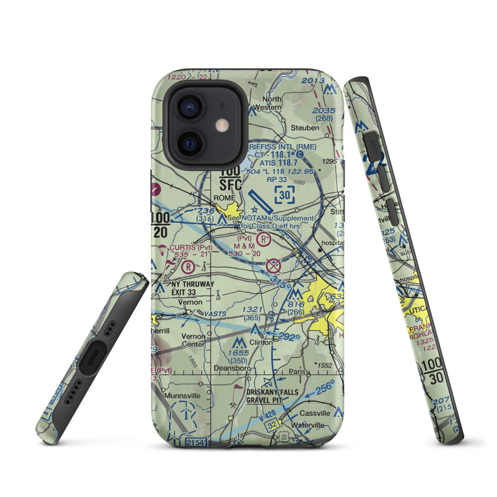 Stanwix Heights Airport (5NY4) VFR Sectional  Tough iPhone Case iPhone 12 model shown