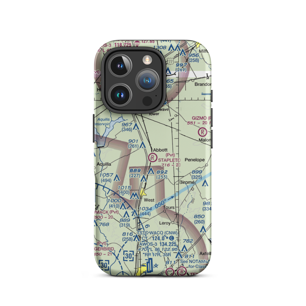 Stapleton Field (TX03) VFR Sectional  Tough iPhone Case iPhone 16 Pro model shown