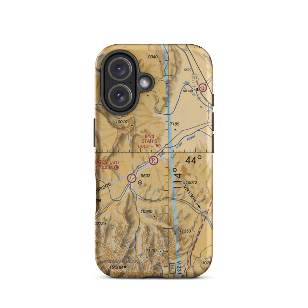 Star 's' Ranch Airport (ID56) VFR Sectional  Tough iPhone Case iPhone 16 model shown