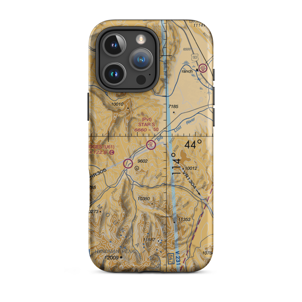 Star 's' Ranch Airport (ID56) VFR Sectional  Tough iPhone Case iPhone 16 Pro Max model shown