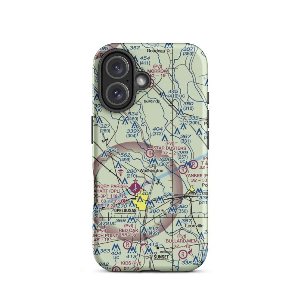 Star Dusters Airport (8TA9) VFR Sectional  Tough iPhone Case iPhone 16 model shown