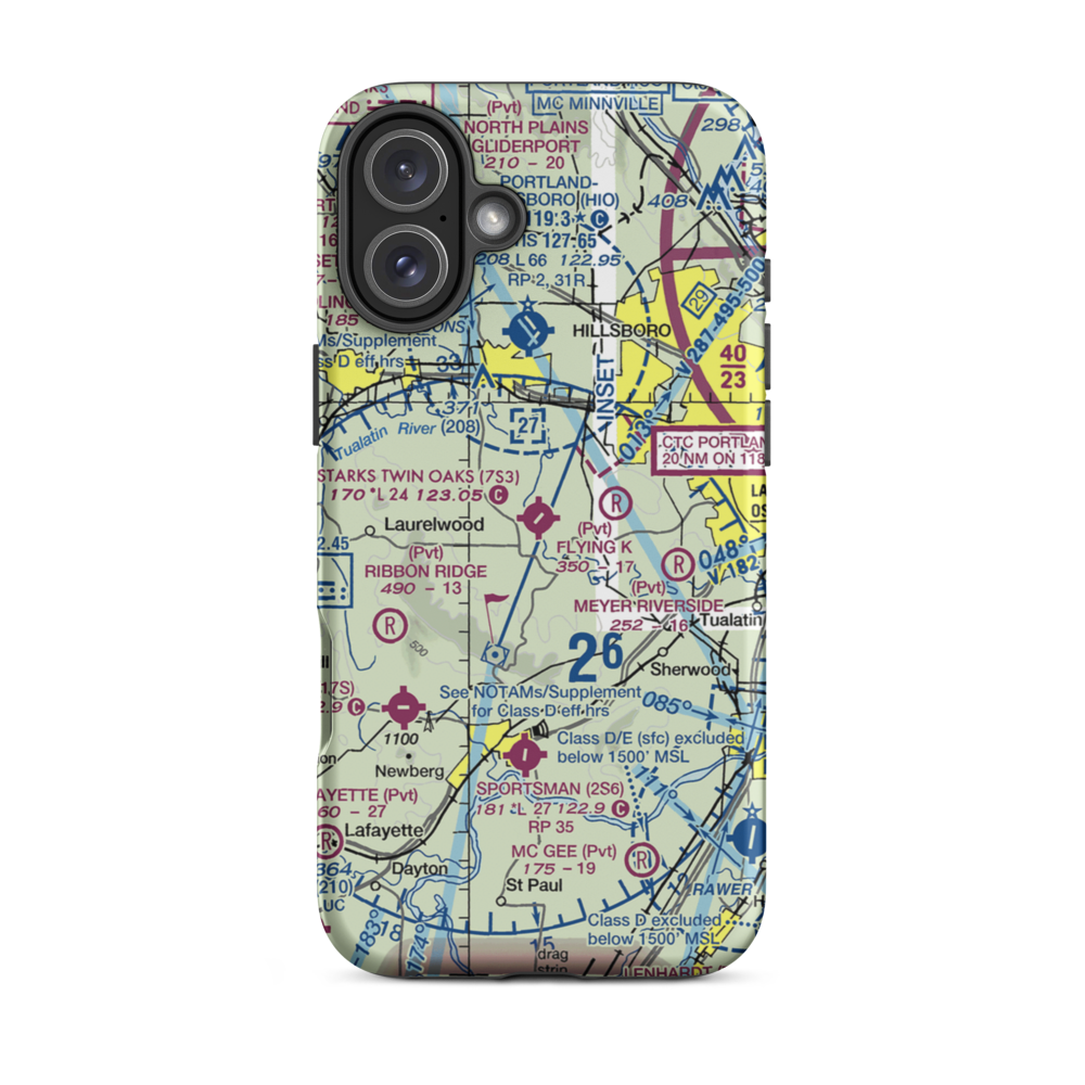 Stark's Twin Oaks Airpark (7S3) VFR Sectional  Tough iPhone Case iPhone 16 Plus model shown