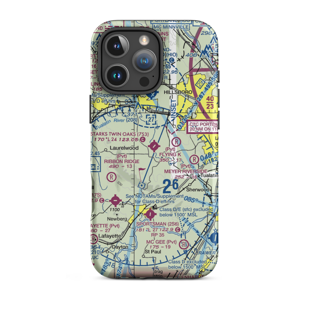Stark's Twin Oaks Airpark (7S3) VFR Sectional  Tough iPhone Case iPhone 16 Pro Max model shown