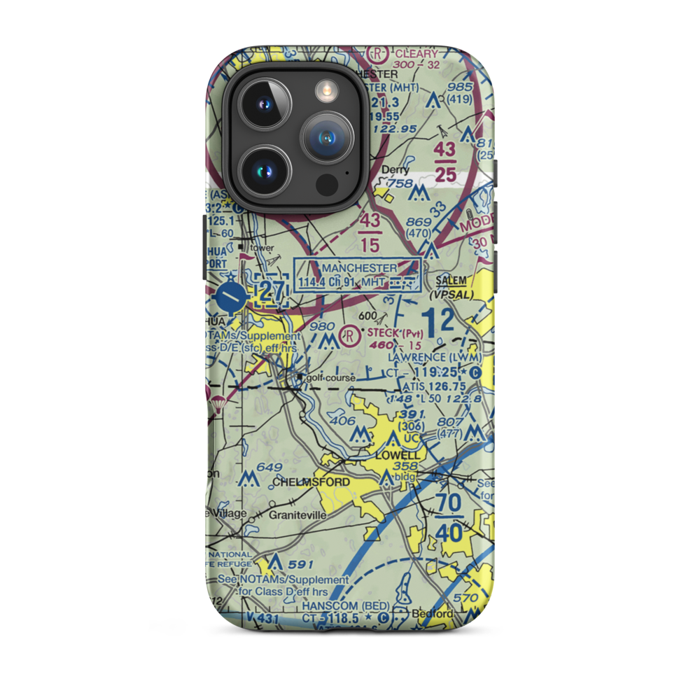 Steck Farm Airport (NH78) VFR Sectional  Tough iPhone Case iPhone 16 Pro Max model shown