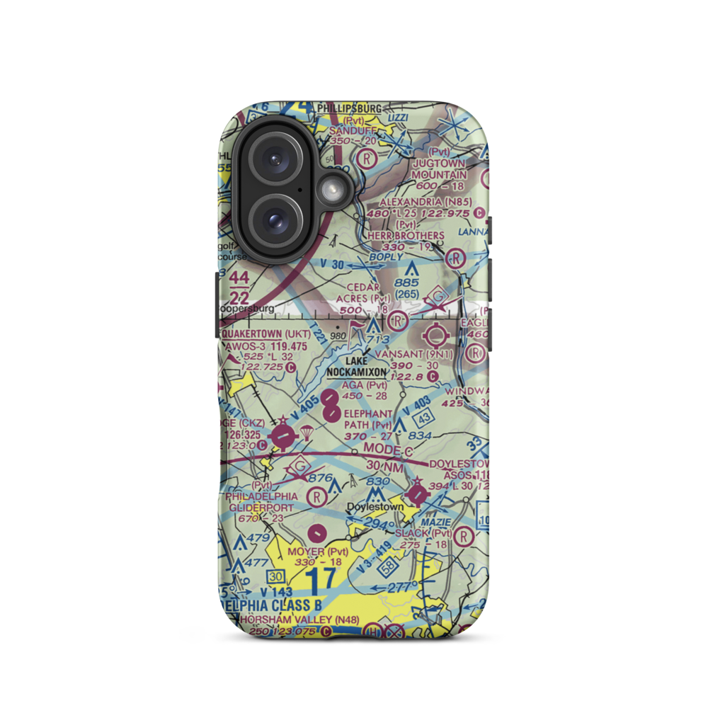 Stefanik Airport (PA36) VFR Sectional  Tough iPhone Case iPhone 16 model shown