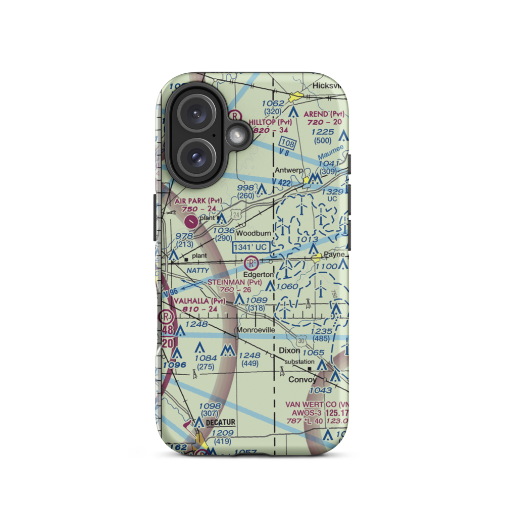 Steinman Airport (53II) VFR Sectional  Tough iPhone Case iPhone 16 model shown