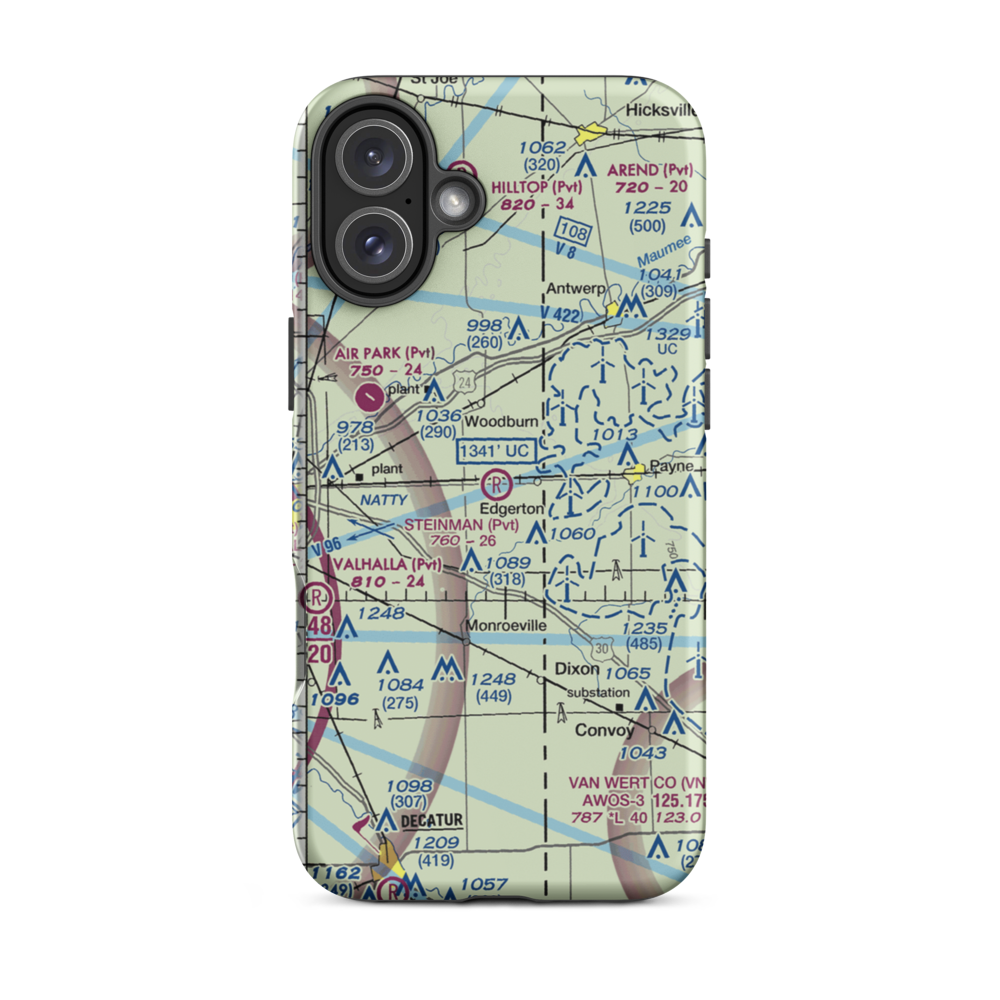 Steinman Airport (53II) VFR Sectional  Tough iPhone Case iPhone 16 Plus model shown