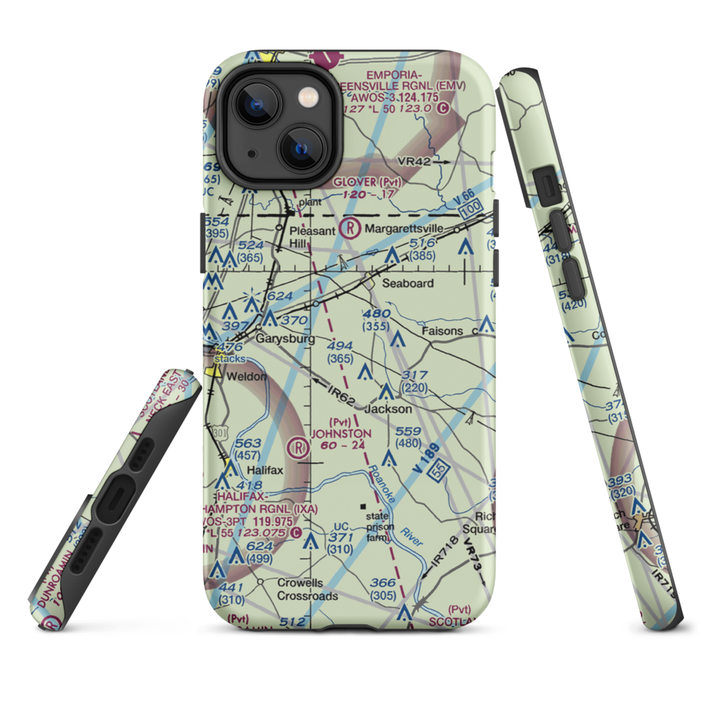 Stephenson Farms Airport (US-0035) VFR Sectional  Tough iPhone Case iPhone 14 Plus model shown