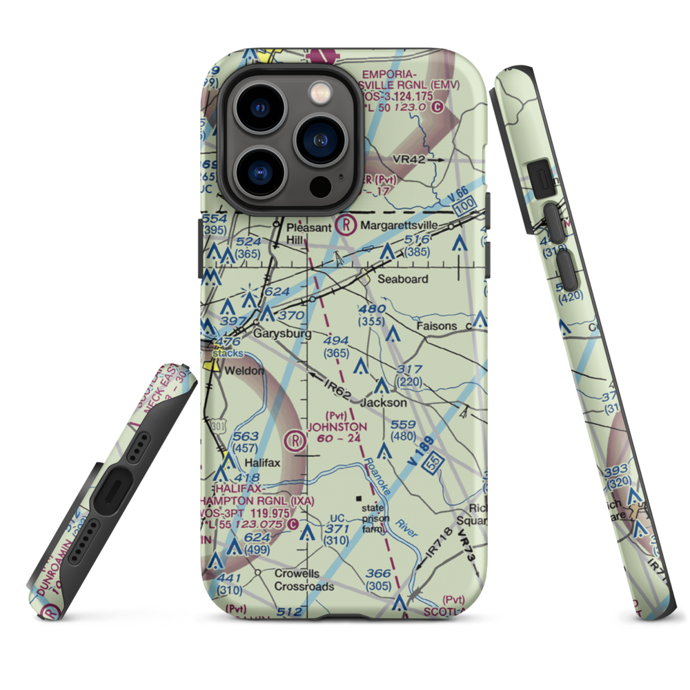 Stephenson Farms Airport (US-0035) VFR Sectional  Tough iPhone Case iPhone 14 Pro Max model shown