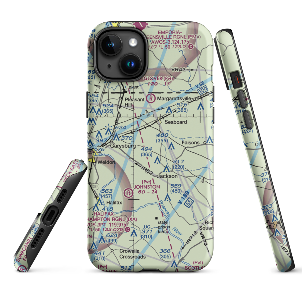 Stephenson Farms Airport (US-0035) VFR Sectional  Tough iPhone Case iPhone 15 Plus model shown