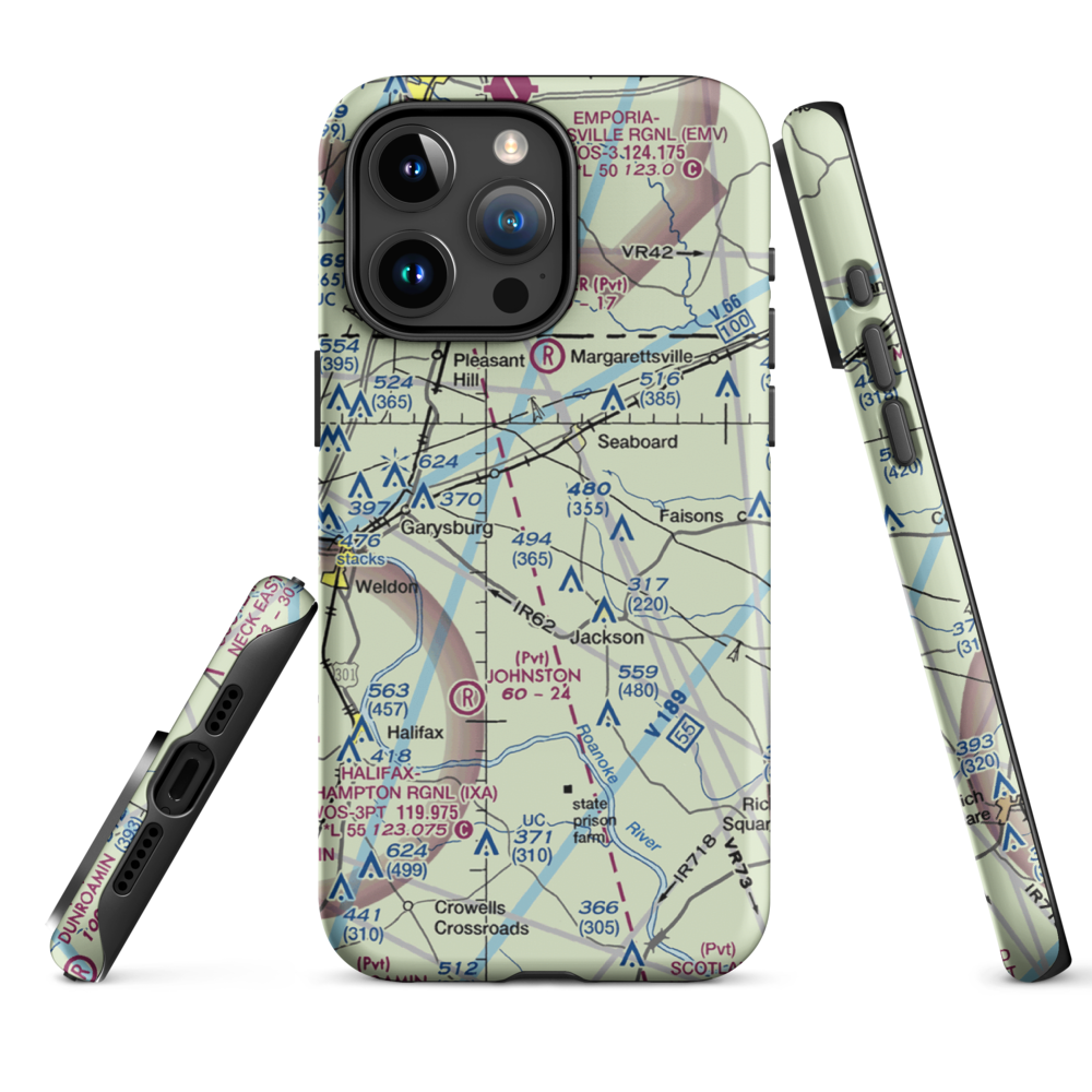 Stephenson Farms Airport (US-0035) VFR Sectional  Tough iPhone Case iPhone 15 Pro Max model shown