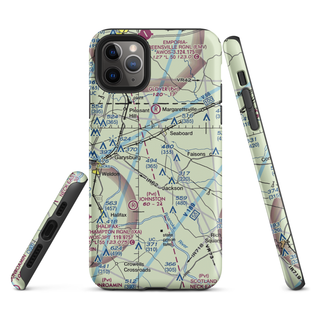 Stephenson Farms Airport (US-0035) VFR Sectional  Tough iPhone Case iPhone 11 Pro Max model shown
