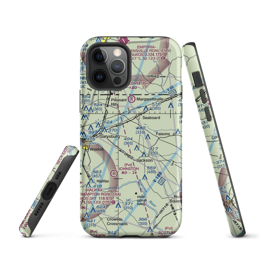 Stephenson Farms Airport (US-0035) VFR Sectional  Tough iPhone Case iPhone 12 Pro model shown