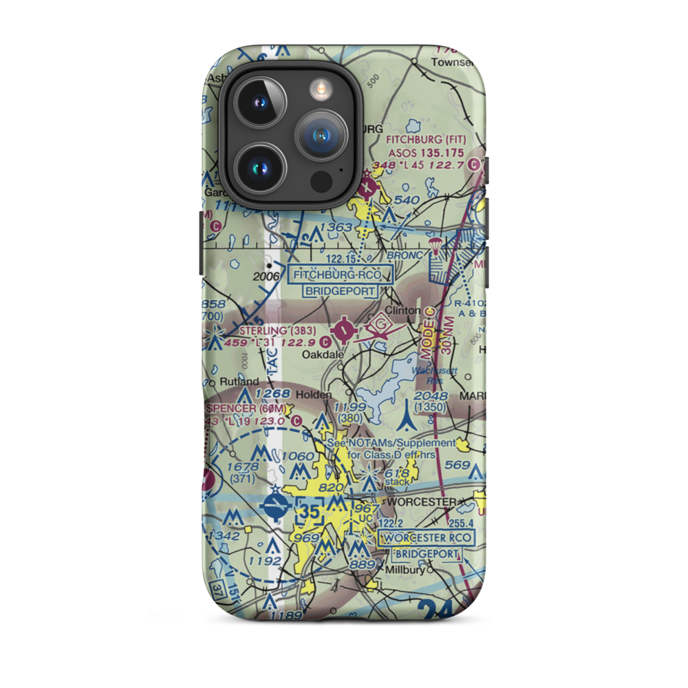 Sterling Airport (3B3) VFR Sectional  Tough iPhone Case iPhone 16 Pro Max model shown