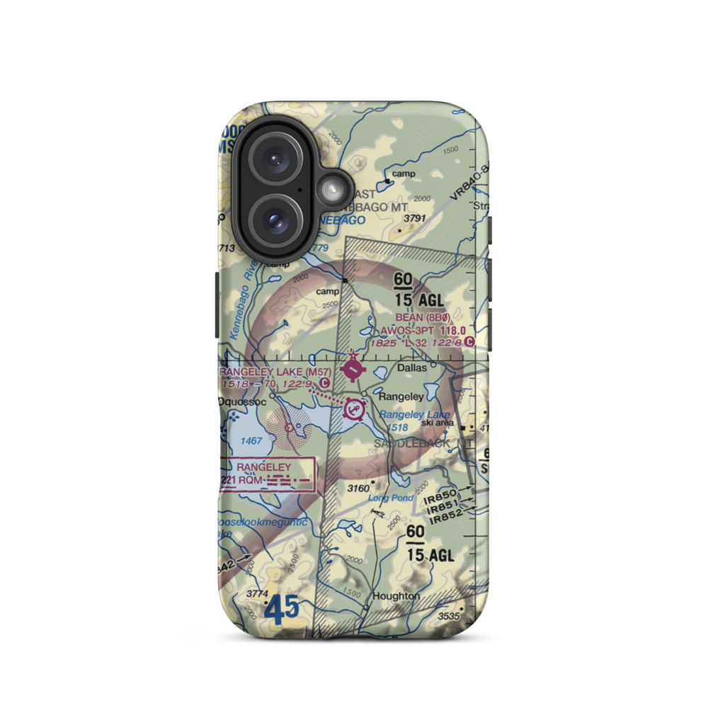Steven A. Bean Municipal Airport (8B0) VFR Sectional  Tough iPhone Case iPhone 16 model shown
