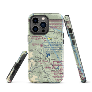 Stevens Mountain Airport (10OR) VFR Sectional  Tough iPhone Case