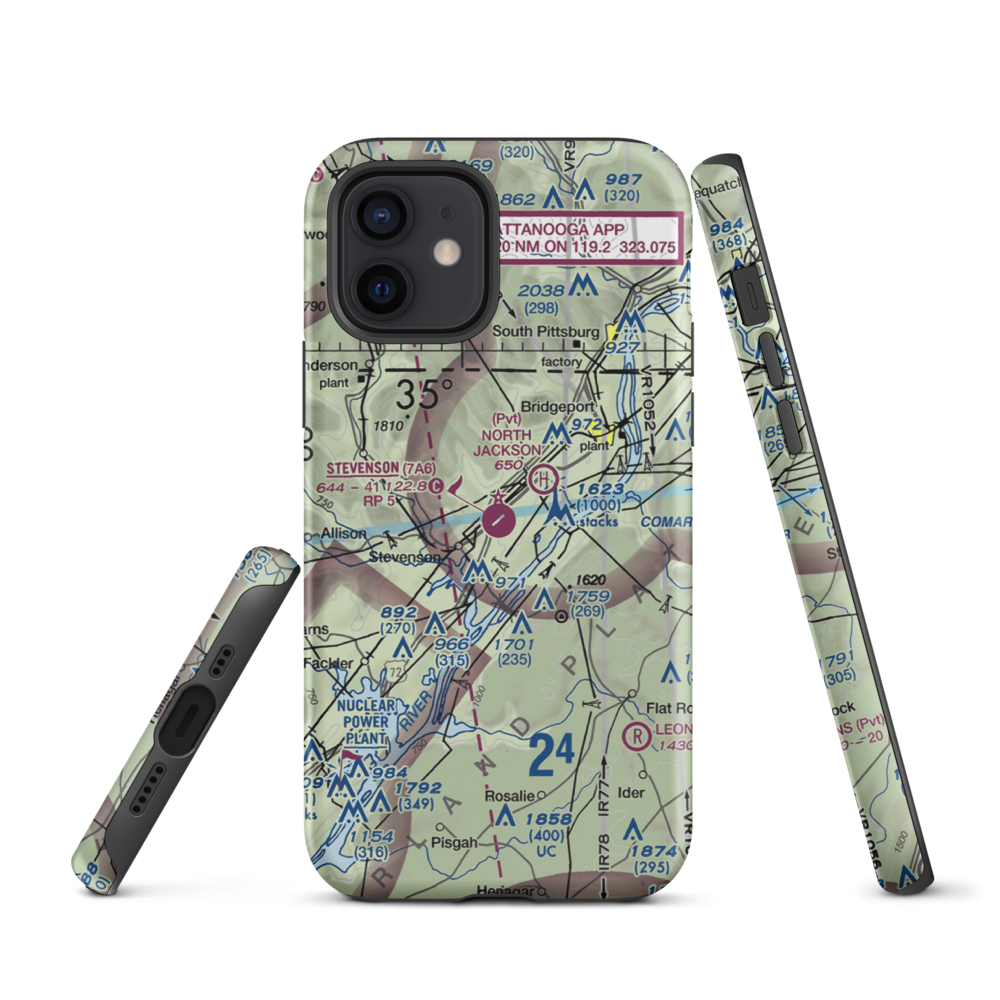 Stevenson Airport (7A6) VFR Sectional  Tough iPhone Case iPhone 12 model shown