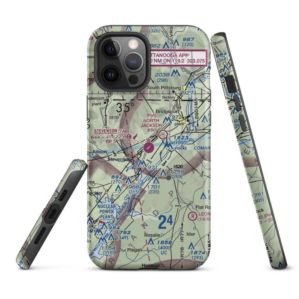 Stevenson Airport (7A6) VFR Sectional  Tough iPhone Case iPhone 12 Pro Max model shown