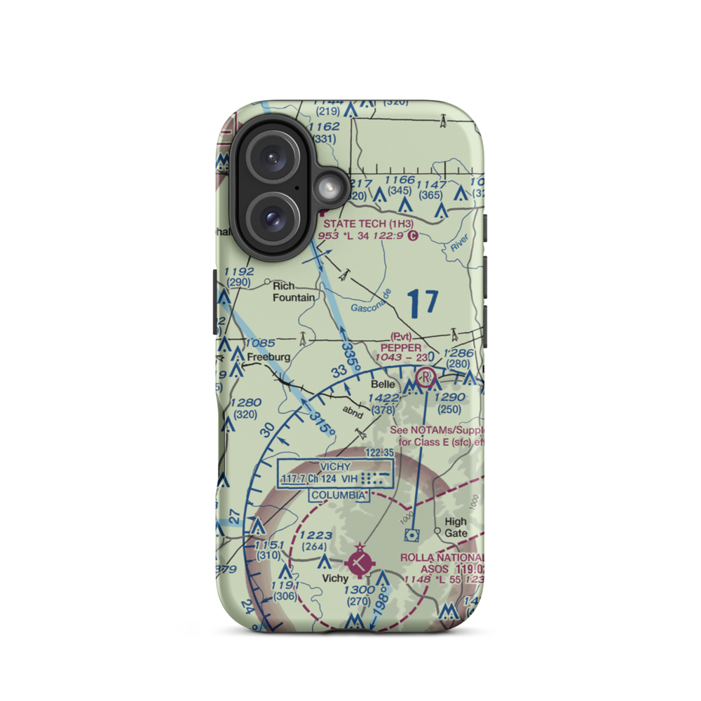 Stickle Cattle Farms Airport (MO78) VFR Sectional  Tough iPhone Case iPhone 16 model shown