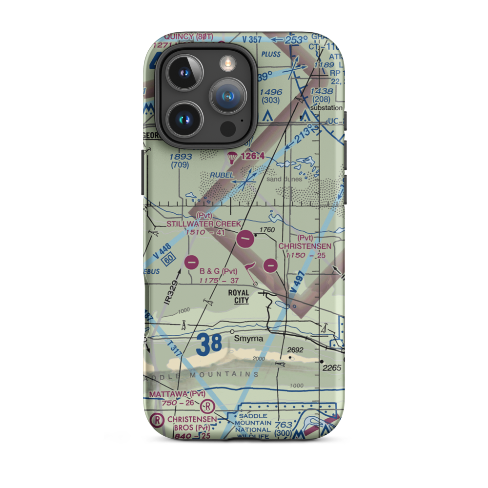 Stillwater Creek Airport (04WN) VFR Sectional  Tough iPhone Case iPhone 16 Pro Max model shown