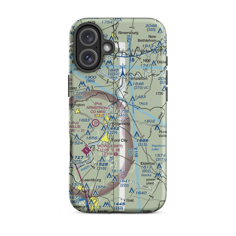 Stitt Airport (PN59) VFR Sectional  Tough iPhone Case iPhone 16 Plus model shown