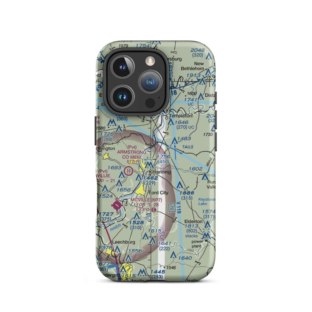 Stitt Airport (PN59) VFR Sectional  Tough iPhone Case iPhone 16 Pro model shown