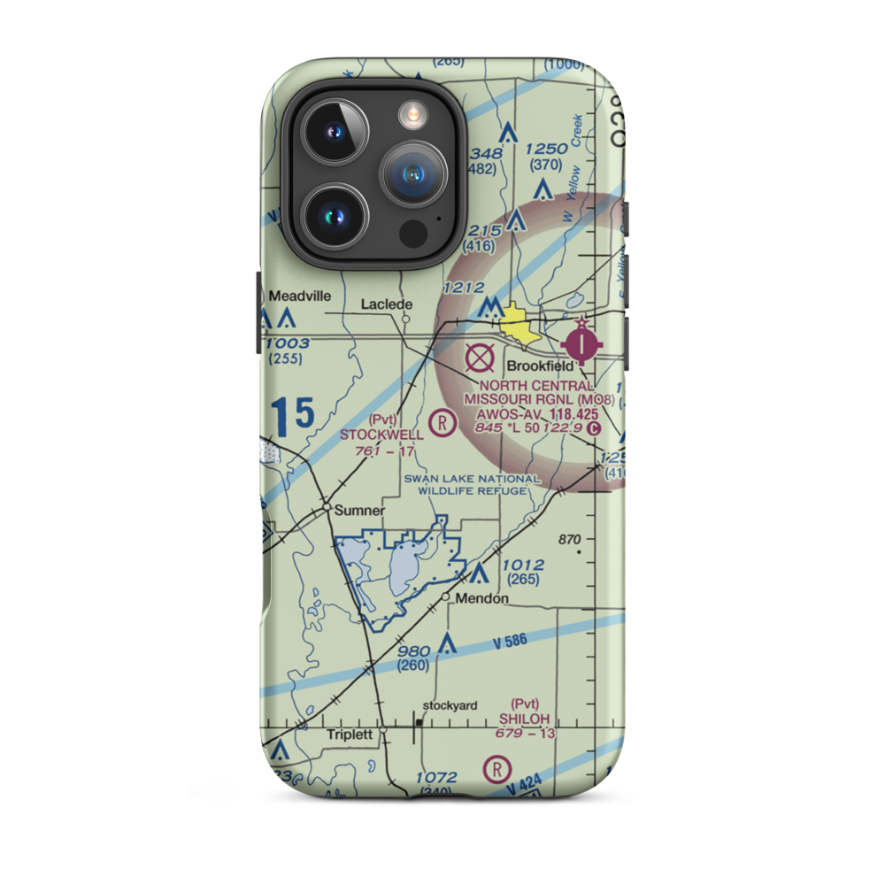 Stockwell Field (MU03) VFR Sectional  Tough iPhone Case iPhone 16 Pro Max model shown