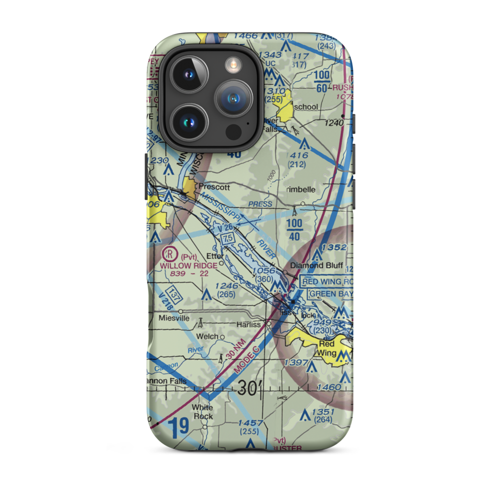 STOL Airport (65WI) VFR Sectional  Tough iPhone Case iPhone 16 Pro Max model shown