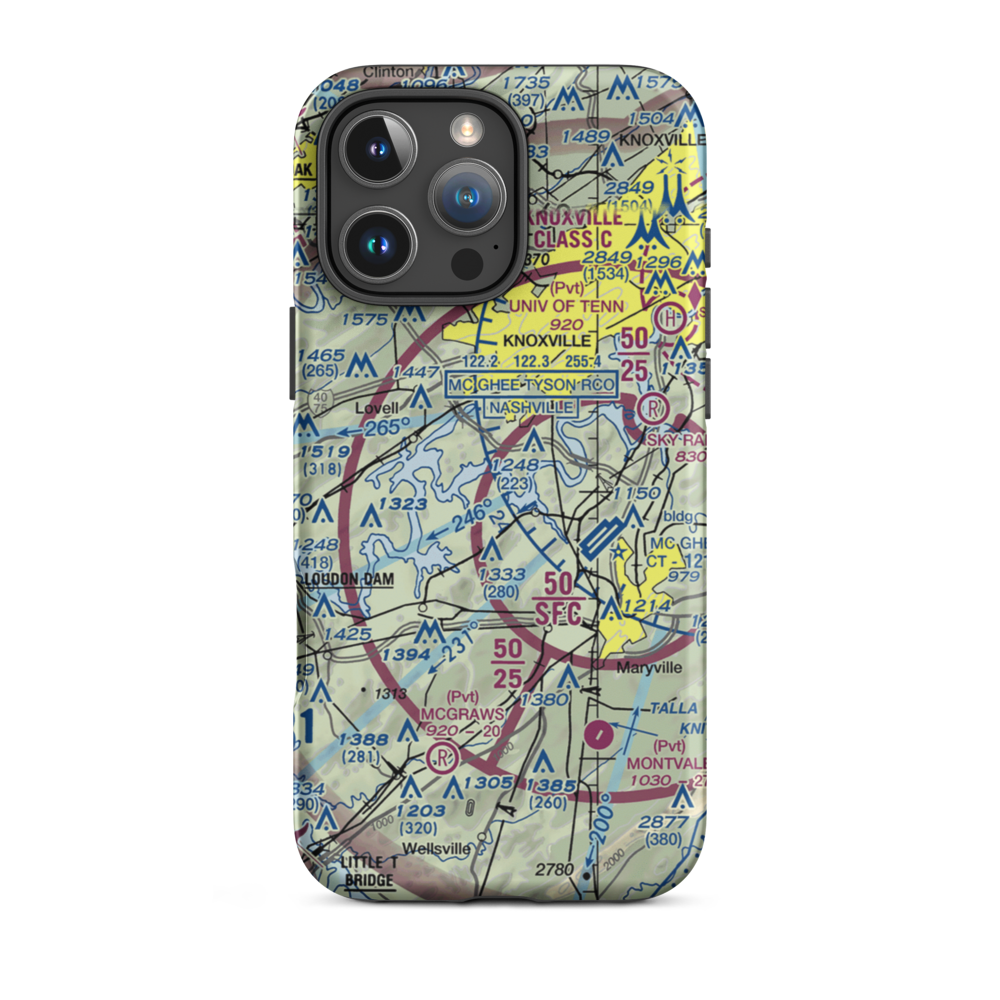 Stone Field (44TN) VFR Sectional  Tough iPhone Case iPhone 16 Pro Max model shown