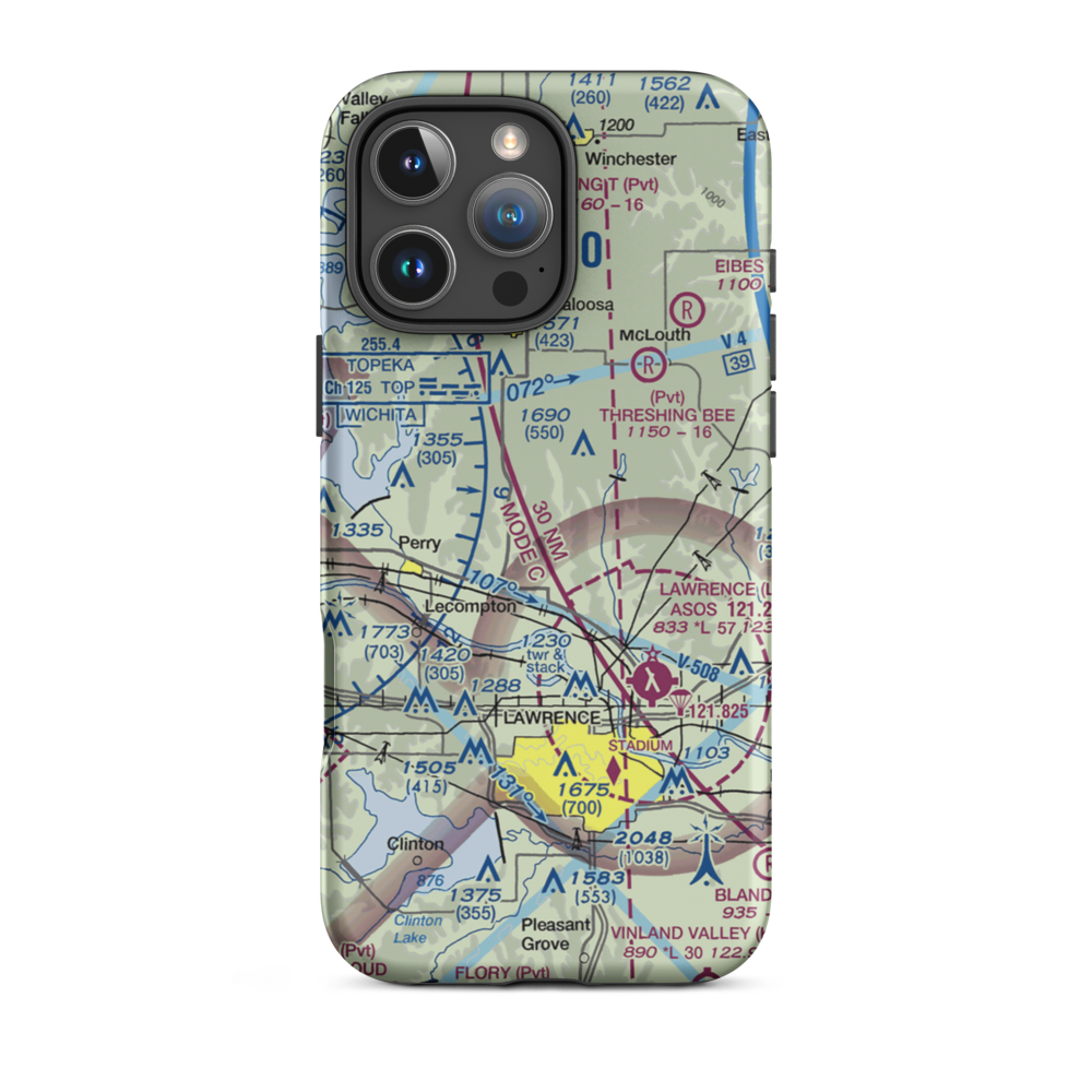 Stonehenge Airport (71KS) VFR Sectional  Tough iPhone Case iPhone 16 Pro Max model shown