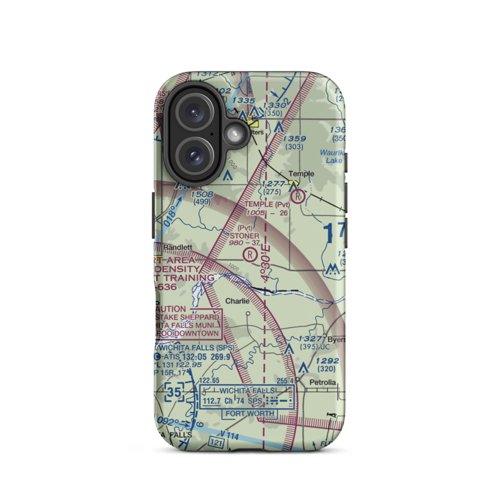 Stoner Memorial Airport (15OK) VFR Sectional  Tough iPhone Case iPhone 16 model shown