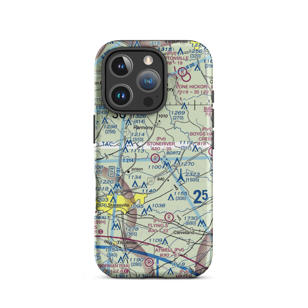 Stoneriver Airport (NC09) VFR Sectional  Tough iPhone Case iPhone 16 Pro model shown