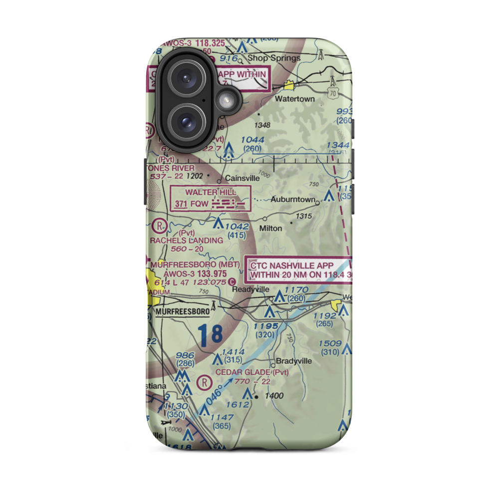 Stonewall Airpark (41TN) VFR Sectional  Tough iPhone Case iPhone 16 Plus model shown