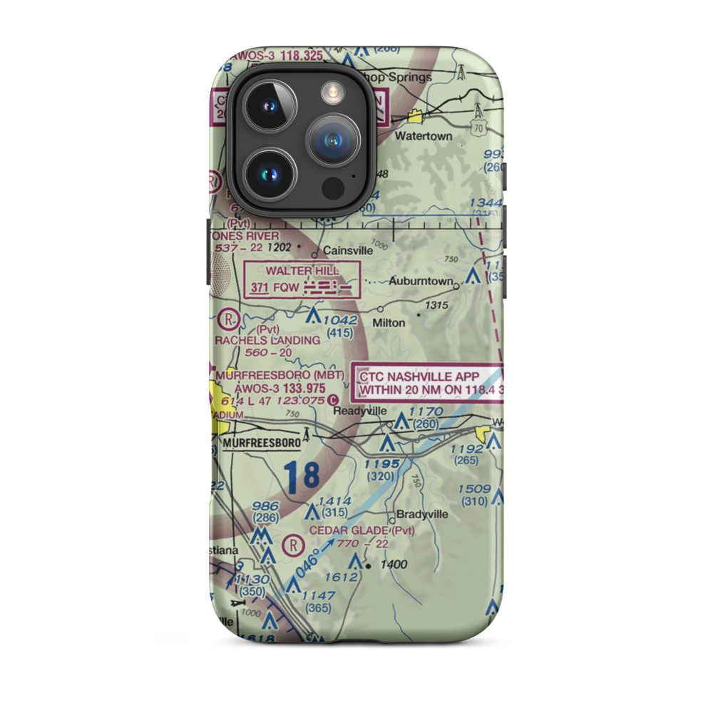 Stonewall Airpark (41TN) VFR Sectional  Tough iPhone Case iPhone 16 Pro Max model shown