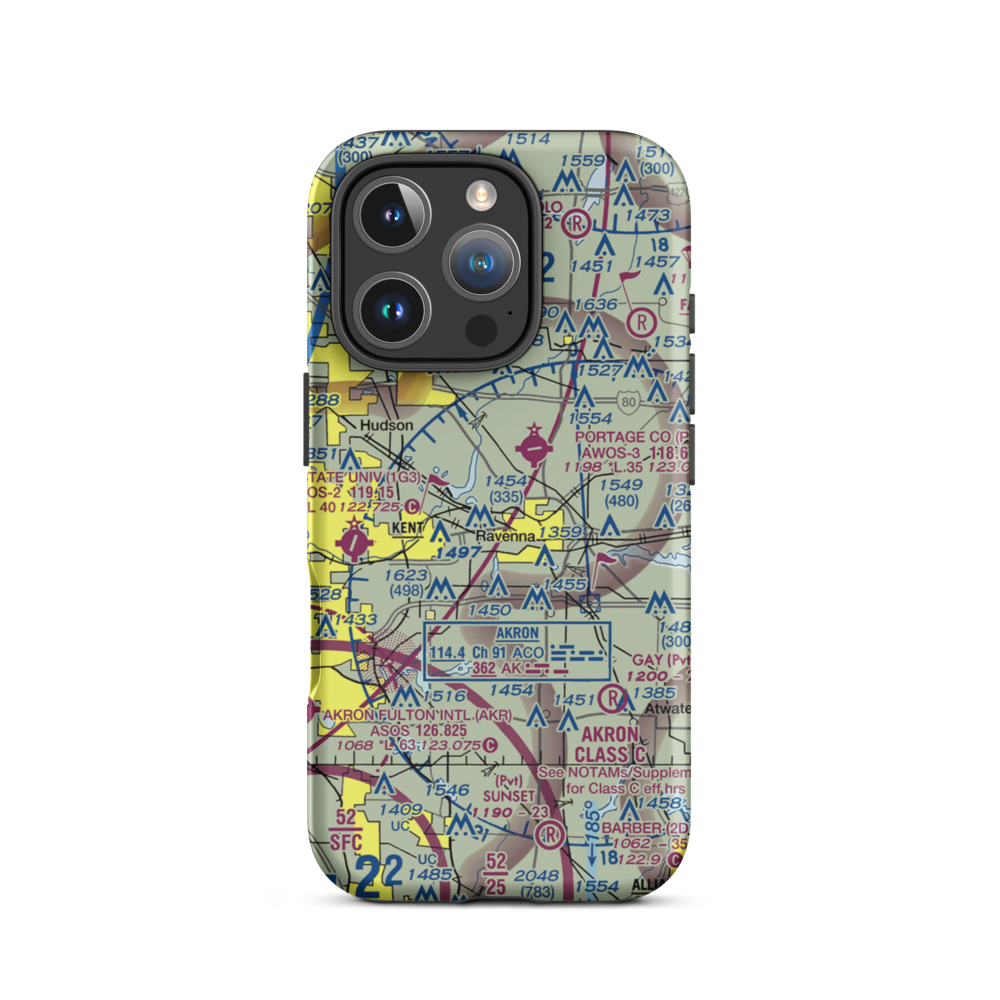Stoney's Airport (OI32) VFR Sectional  Tough iPhone Case iPhone 16 Pro model shown