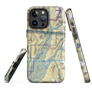 Stony Mountain Lodge Airport (AK53) VFR Sectional  Tough iPhone Case