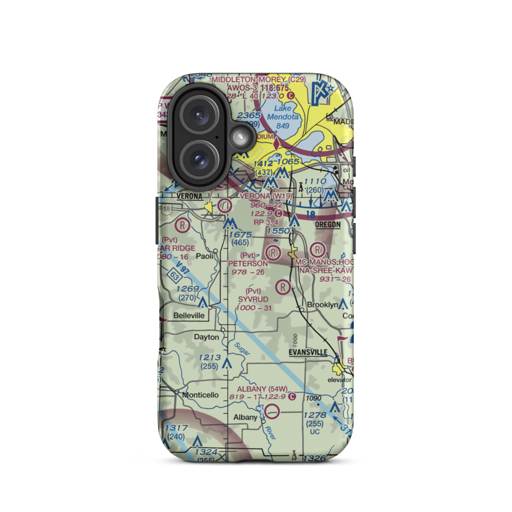 Storytown Airfield (WS33) VFR Sectional  Tough iPhone Case iPhone 16 model shown